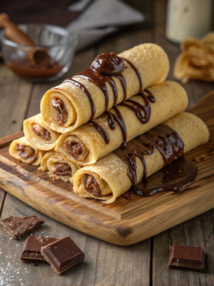Chocolate Crêpe Rolls